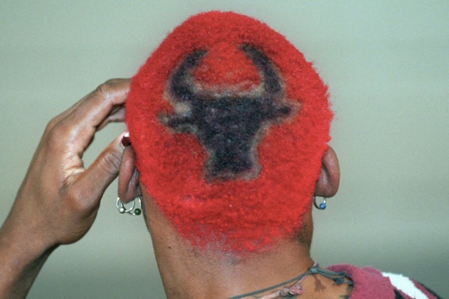 Cheveux de Dennis Rodman - Bulls Logo