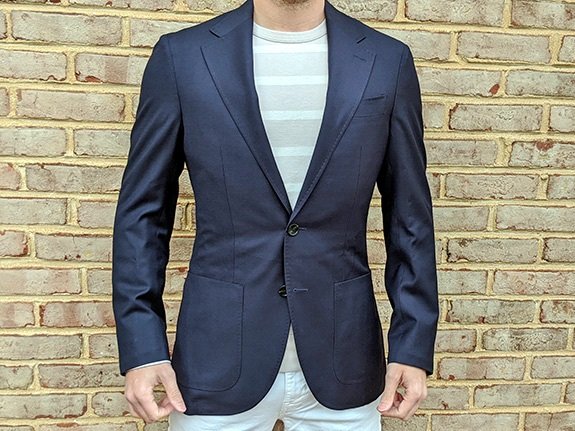 En revue: Le Blazer / Sportcoat bleu marine Spier & Mackay Hopsack | Dappered.com