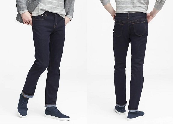 Jean Banana Republic Slim Rapid Movement Denim Stay Blue