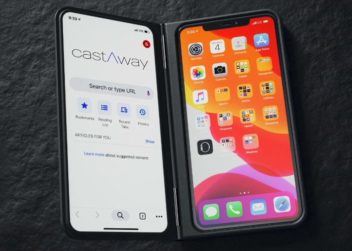 étui pour smartphone à double écran