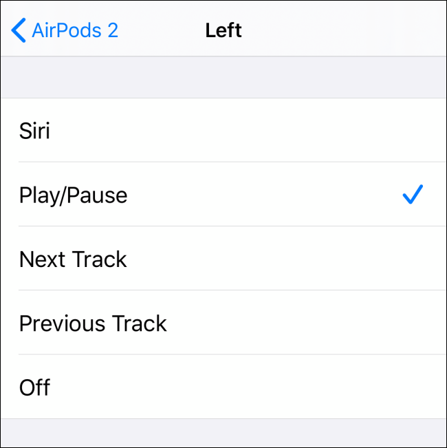 Passer à une action différente pour un double toucher sur les AirPods