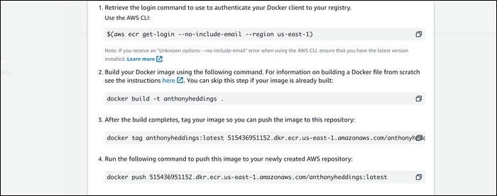 Téléchargement de votre image dans le référentiel ECR