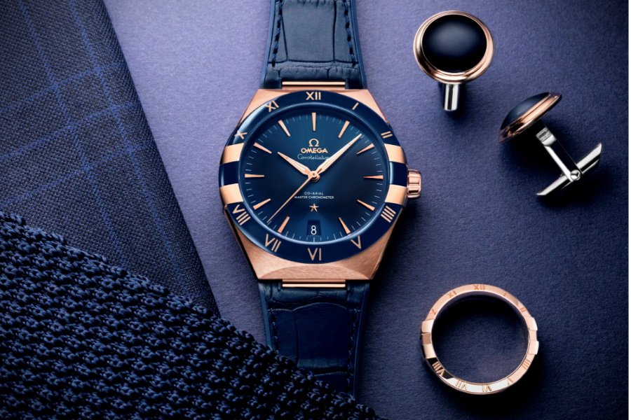 Collection OMEGA Constellation Gent bleu