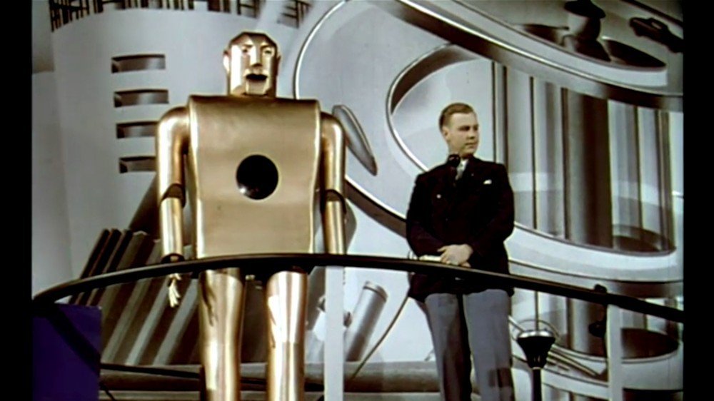 Le robot fumigène du film de l'exposition universelle de 1939 de Westinghouse.