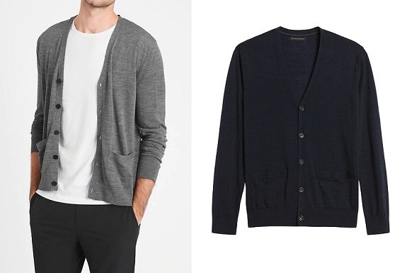 Pull cardigan en mérinos responsable