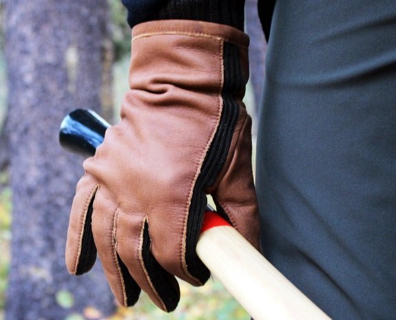 Gants en cuir nubuck et mérinos mélangés Banana Republic
