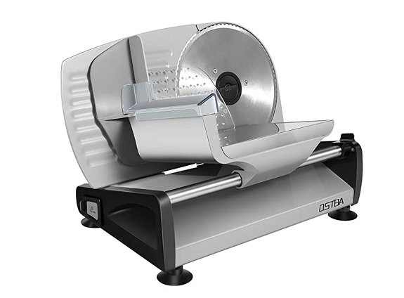 Trancheuse électrique pour charcuterie avec lame amovible en acier inoxydable de 7,5 po