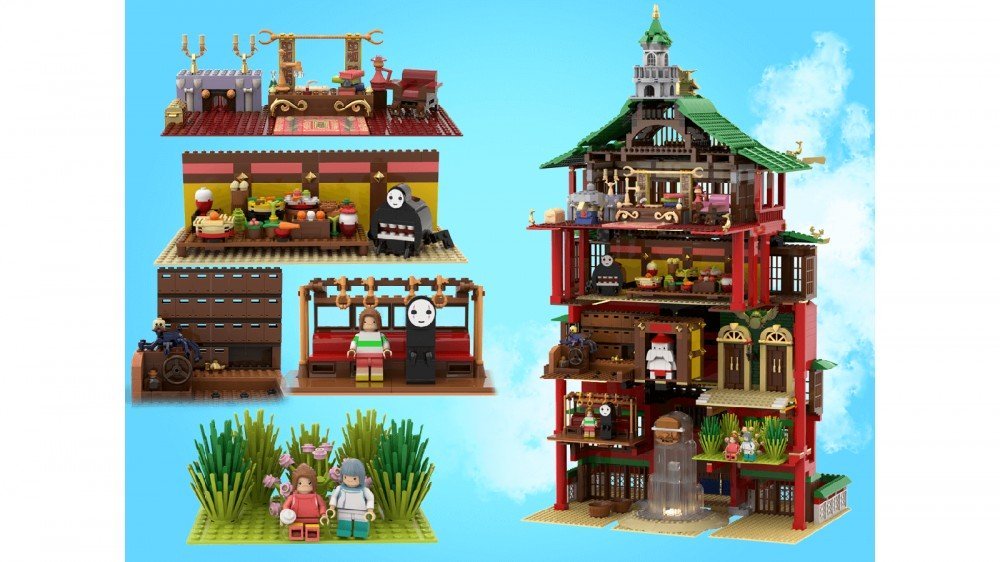 À l'intérieur du Studio Ghibli "Enlevée comme par enchantement" Ensemble d'idées LEGO
