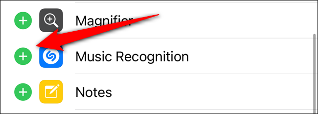 Sélectionnez le "+" icône à côté de "Reconnaissance musicale"