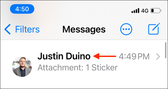 Sélectionnez une conversation dans les messages