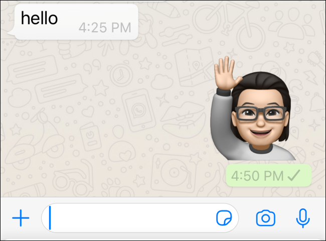 Memoji envoyé dans WhatsApp