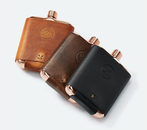 Whisky Leatherworks The Clark Fork Cuivre Flacon