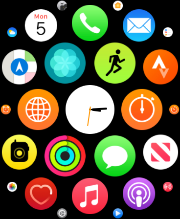 Menu Apple Watch