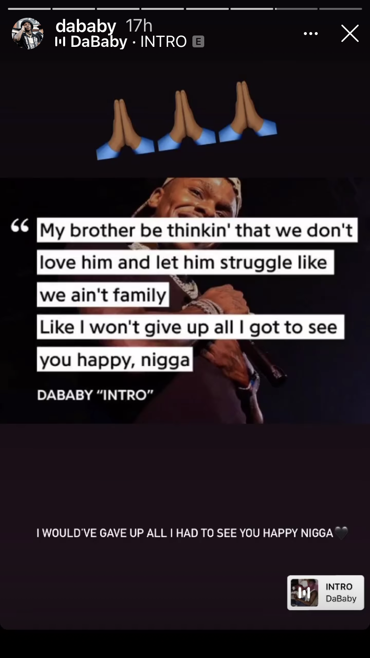 dababy-hommage-frère instagram