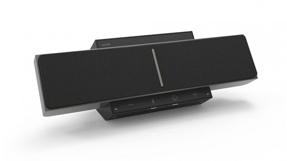 Une photo du SoundBeamer, un haut-parleur qui transmet le son directement à vos oreilles.