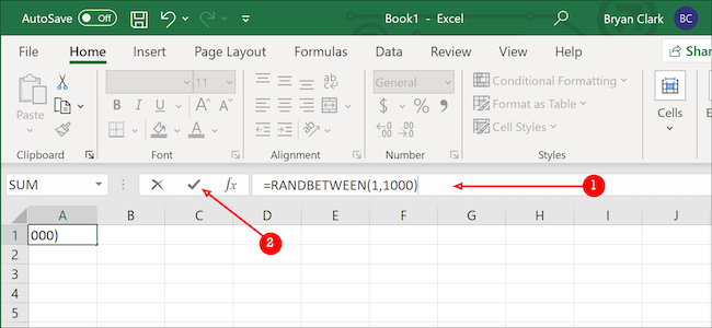Formule de nombres aléatoires Excel