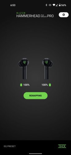 Une capture d'écran de l'écran principal de l'application Hammerhead Pro