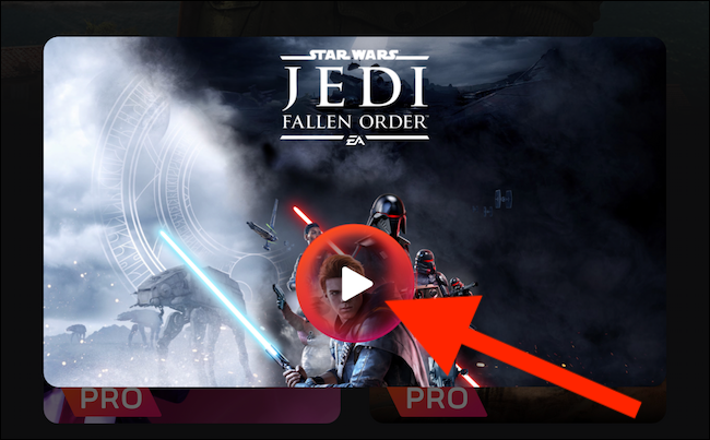Appuyez sur le bouton Jouer sur le jeu
