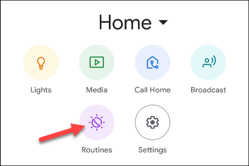 routines de l'application google home