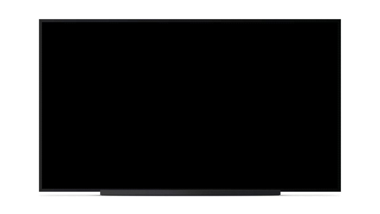 Une animation de la "préférences de contenu" menu sur Google TV.