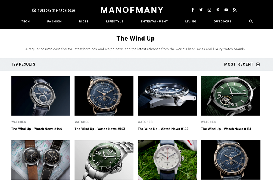Meilleurs blogs de montres - Man of Many The Wind Up