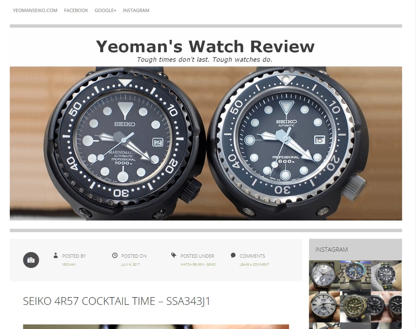 Blog de revue de montre de yeoman