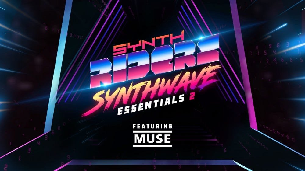 Le logo Synth Riders sur un fond sombre