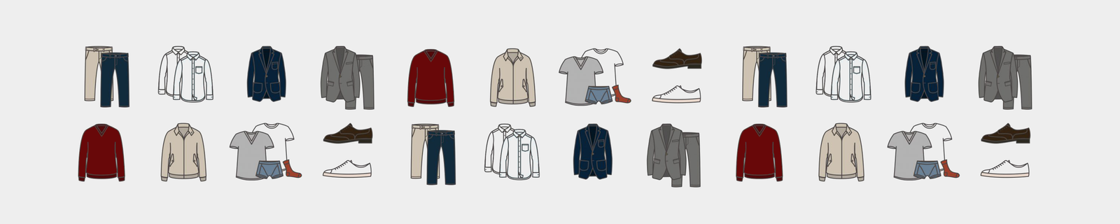 illustration de vêtements pour hommes