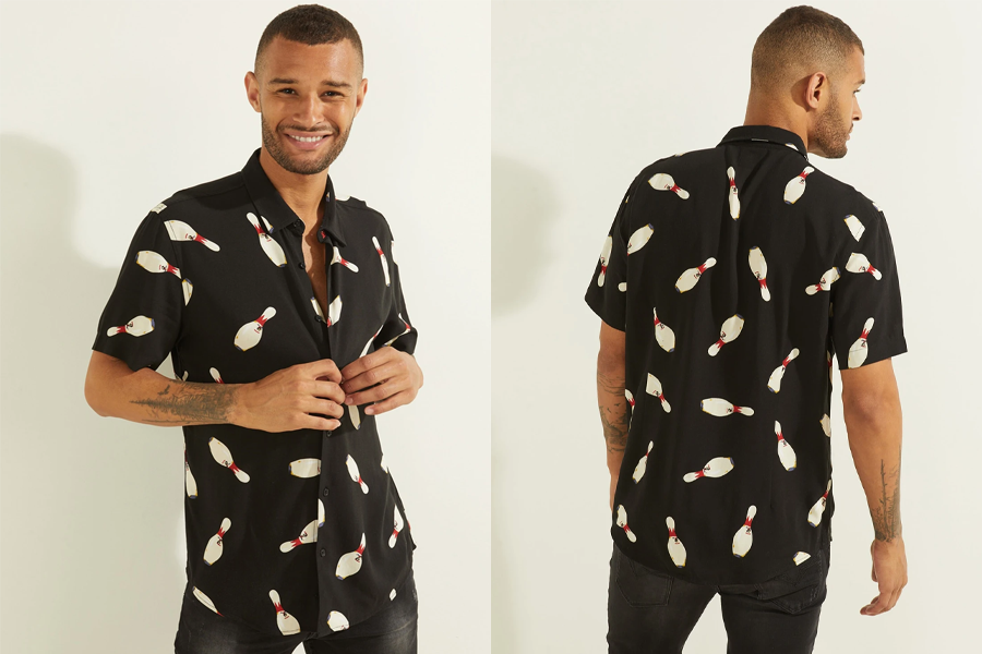 Chemise éco rayonne à nœud