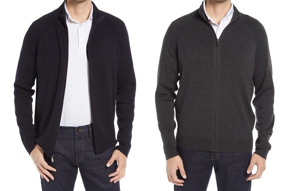 Cardigan zippé à l'avant Nordstrom Tech-Smart