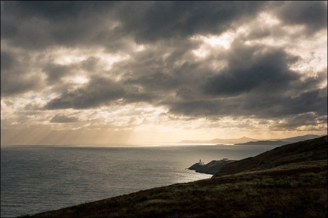 coucher de soleil à howth dublin