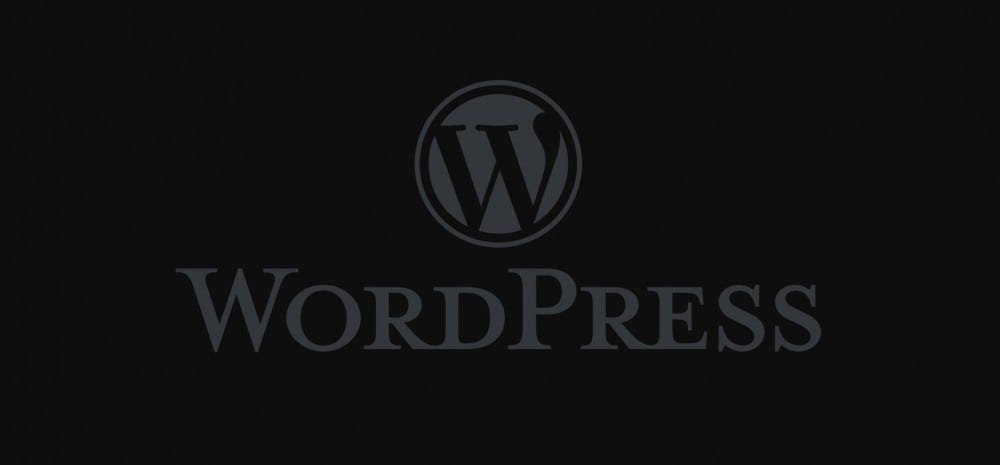 Logo WordPress en mode sombre