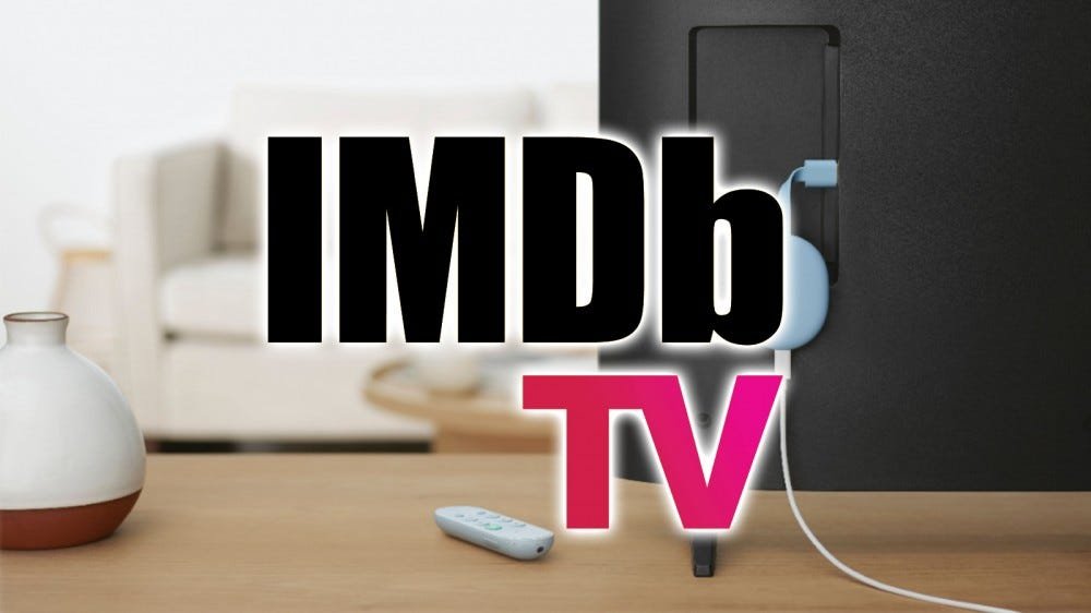 Le logo IMDb TV sur un Chromcast avec Google TV.