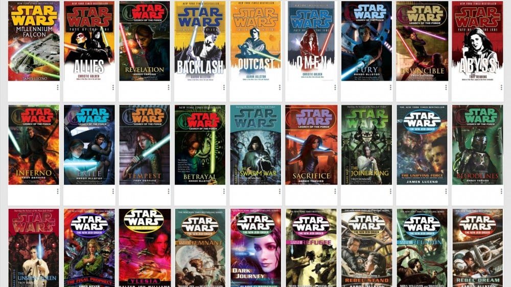 Collection de "Guerres des étoiles" livres dans Google Livres