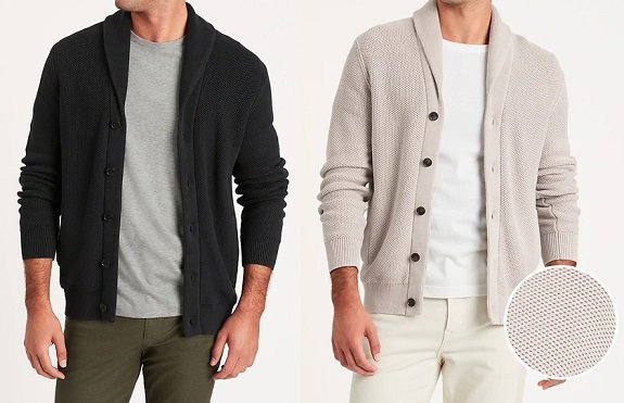 Pull cardigan en nid d'abeille Banana Republic