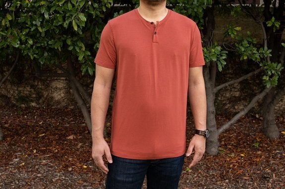 Amazon Peak Velocity Henley à manches courtes en modal en coton Pima pour homme