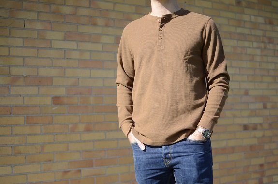 LL Bean Henley Mini-gaufres non rétrécissables