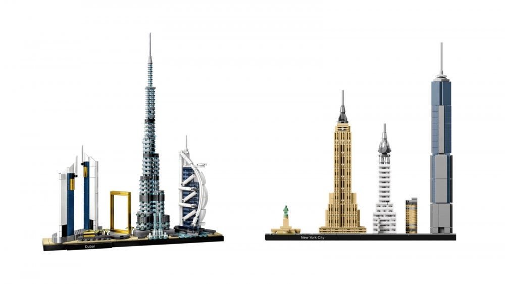 LEGO Architecture Ensembles de toits de Dubaï et New York City
