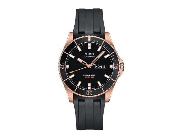 Montre automatique Mido Ocean Star avec bracelet en caoutchouc, 42,5 mm