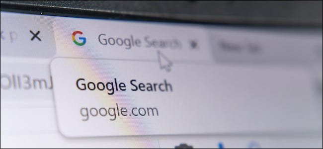 Libellé de recherche Google dans le navigateur Chrome