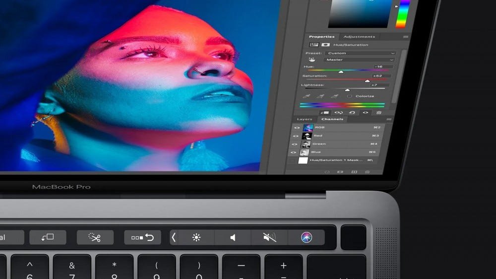 Photoshop sur un MacBook Pro M1.