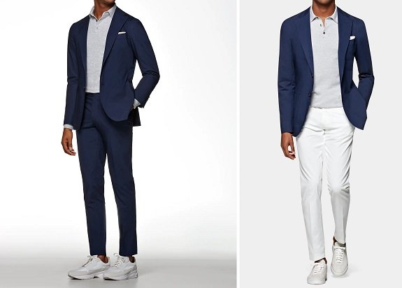 Suitsupply Le costume havane en coton extensible non structuré se sépare