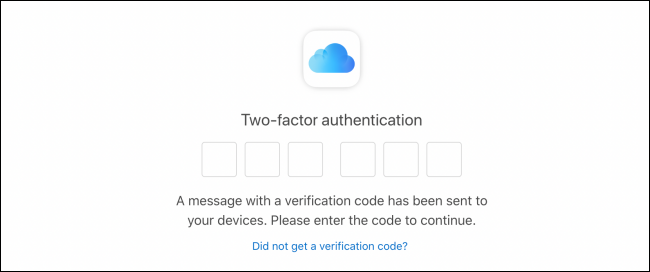 Authentification à deux facteurs pour se connecter à iCloud Mail