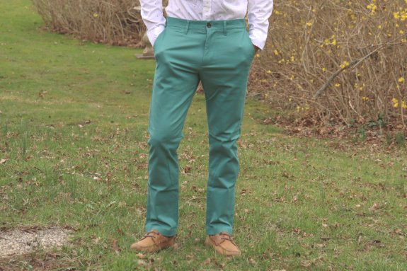 Pantalon chino slim Hennepin Goodfellow and Co. "Vert sombre"