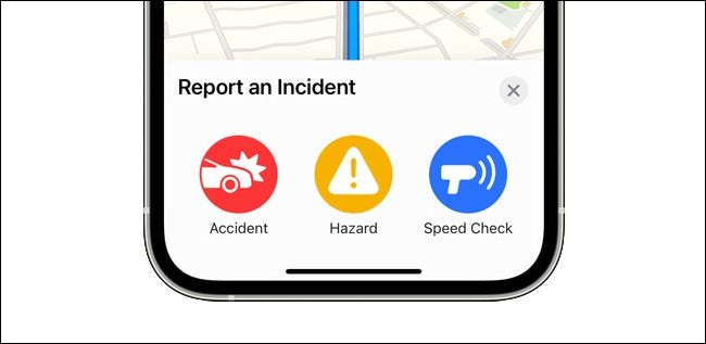 Signaler un incident dans Apple Maps
