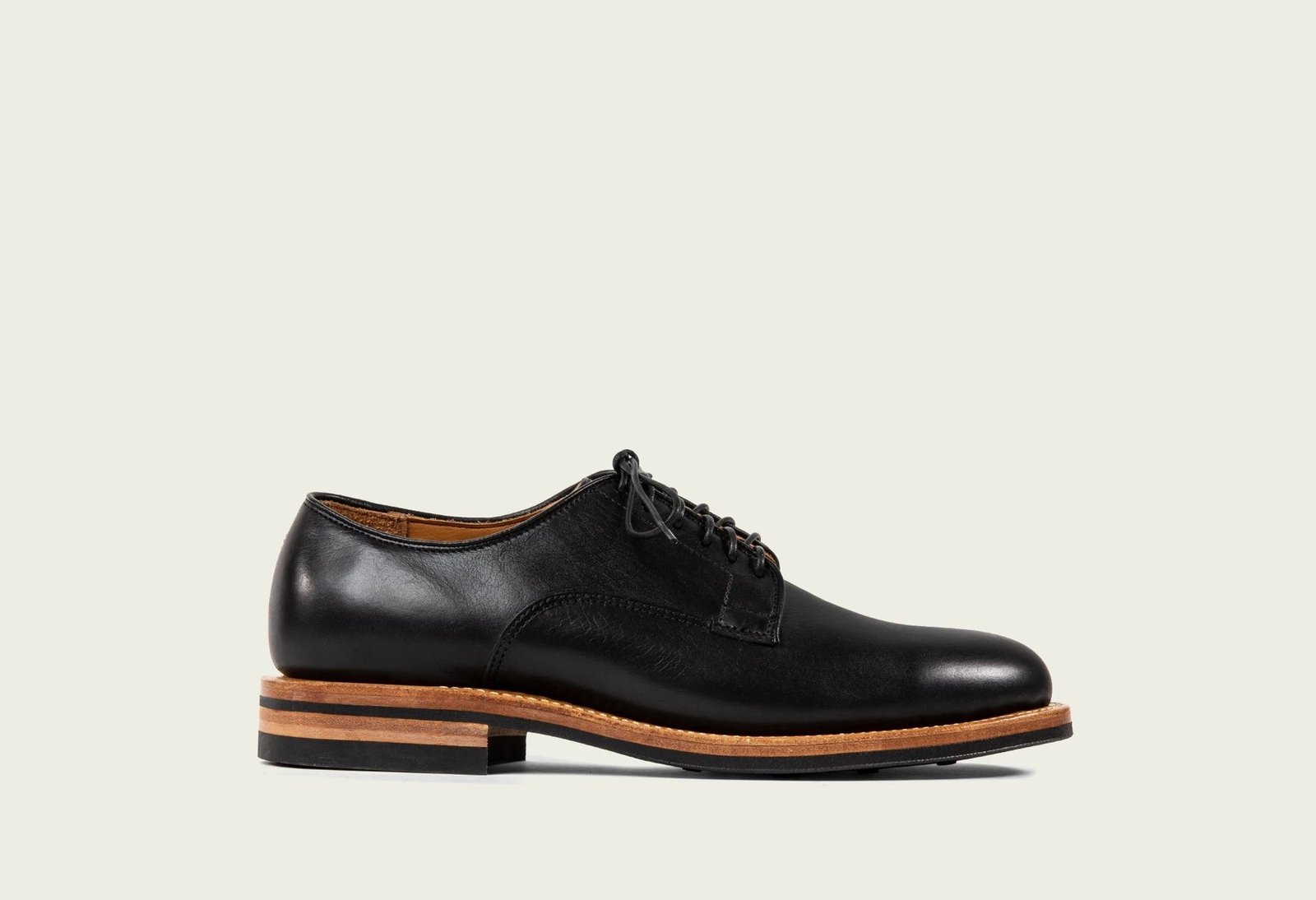 Chaussure Derby Viberg en veau noir classique