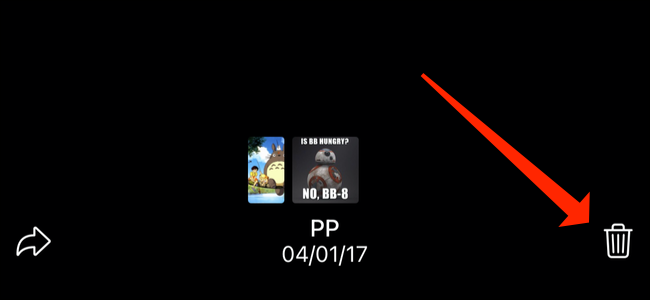 Appuyez sur l'icône de suppression