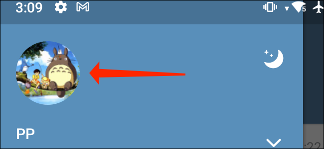 Appuyez sur la photo de profil