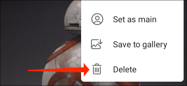 Appuyez sur Supprimer