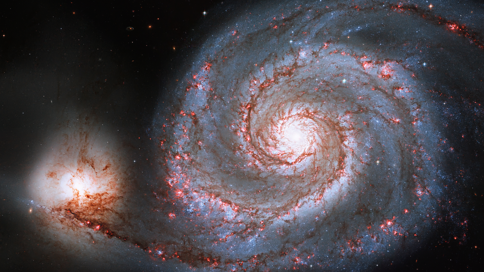 Galaxie spirale M51 ou NGC 5194, la galaxie Whirlpool